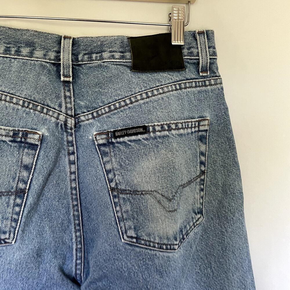 Harley Davidson genuine motorclothes jeans cotton men's size 32 x 30 pockets - Picture 9 of 11